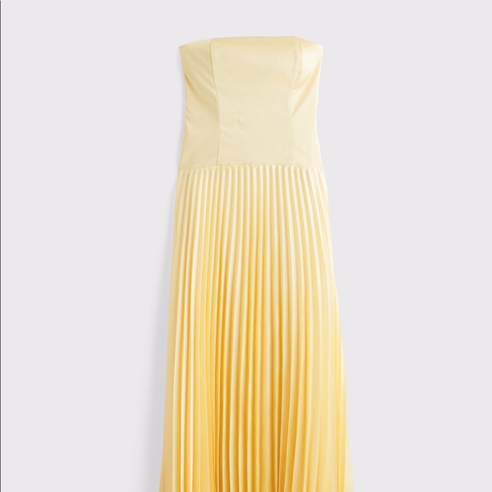 Abercrombie Giselle Drop Waist Maxi Dress in Yellow